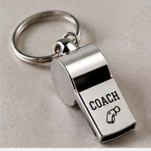 coach whistle keyring